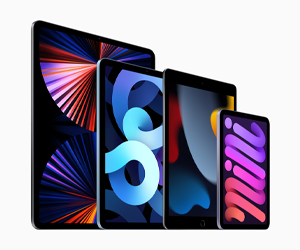 Image of Apple's iPad options.