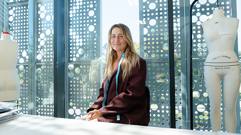 Image of Caterina Assi '27 at Steel Plant Studios. Photo by Nelson Echeverria/Marist University.&nbsp;