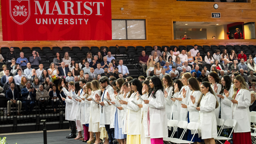 Image of PA graduates at the departmental award ceremony.
