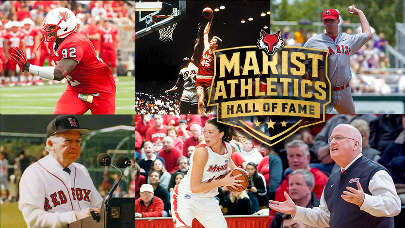 Collage image of Marist athletics hall of famers.
