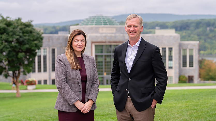 Image of Tina Tarquinio and President Weinman.