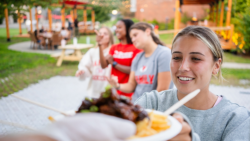Image of The Yard at Steel Plant, a new outdoor dining destination, will open on Aug. 31. Photo by Nelson Echeverria/Marist University. 