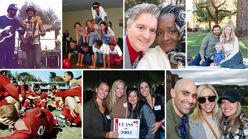 Collage images of Marist alumni.