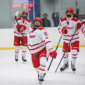Image of Marist University's Club Hockey player.