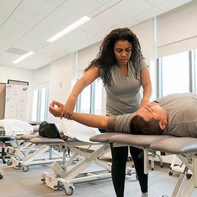Image of Marist University students working in the DPT lab.