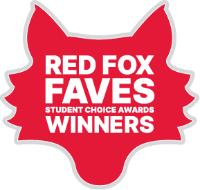 Image of the Red Fox Faves student choice awards winner sticker.