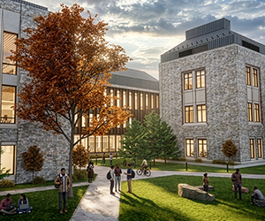 Marist University's rendering image of their new Science and Health building expansion.