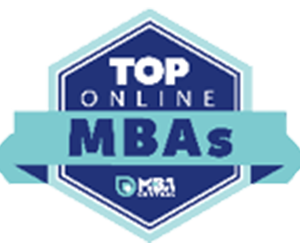 Top Online MBA program logo.