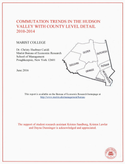An image of Dr. Caridi's Commutation Trends in the Hudson Valley with County Level Detail 2010-2014