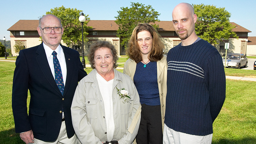 The Foy family at the Foy Town Houses dedication