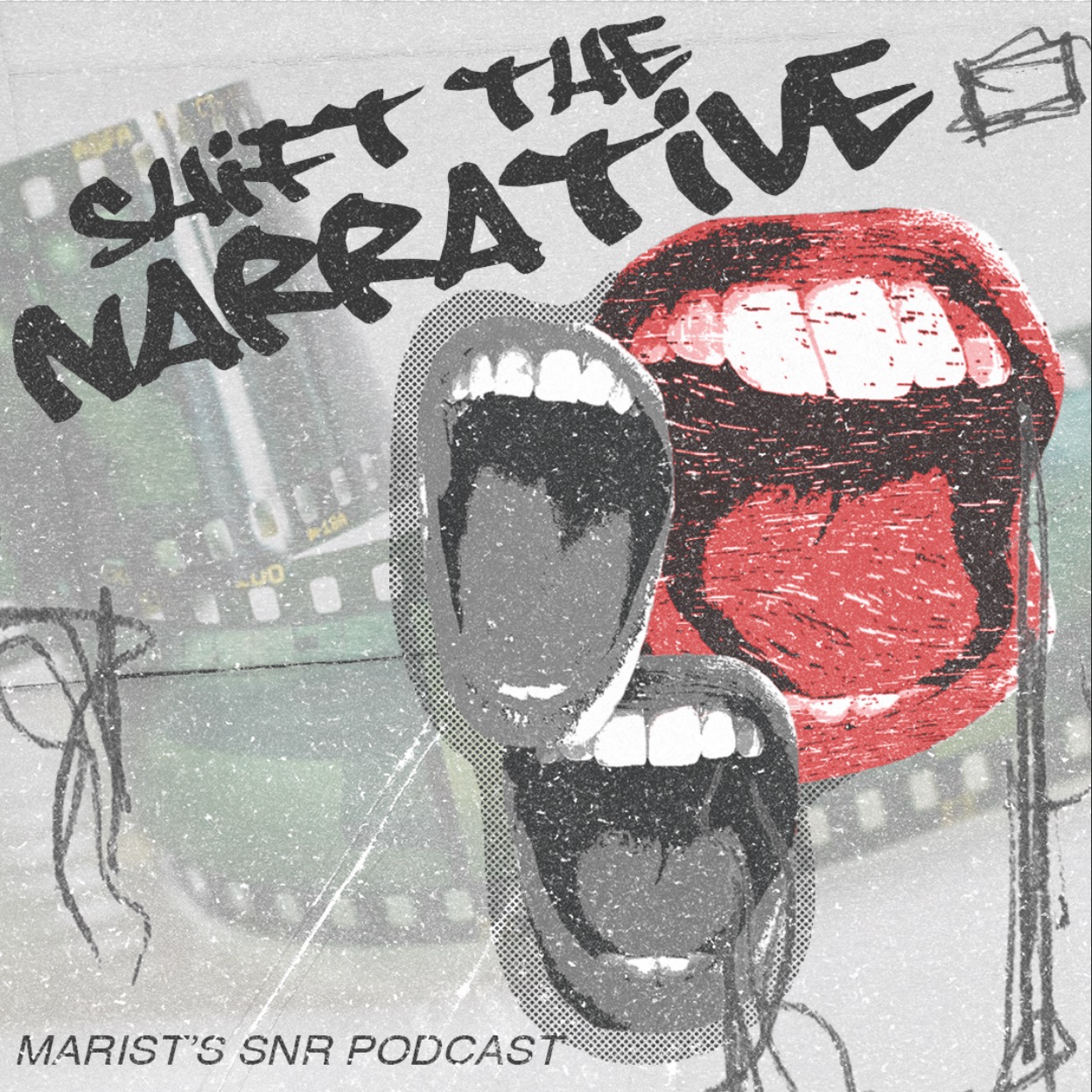 SNR37 Podcast Logo: Shift the Narrative