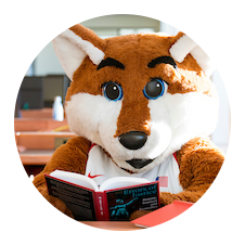Image of Frankie the Fox reading.