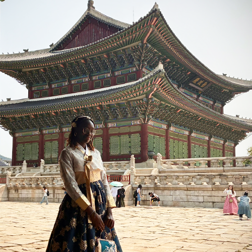 Image of Vania Osoemoje, Presidential Fund for Equity recipient, in South Korea.