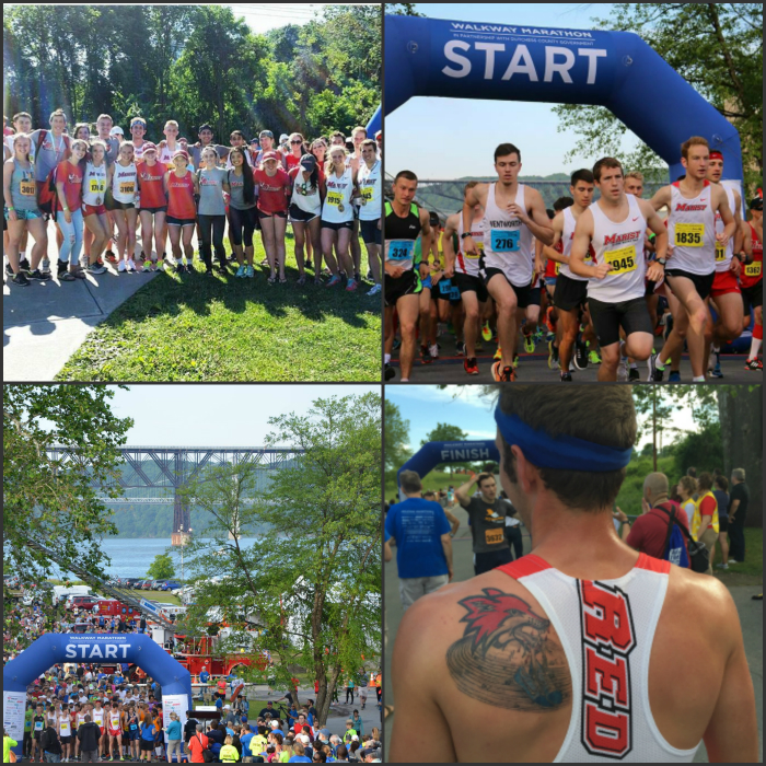 An image of Marist College students at the 2nd Annual Walkway Marathon